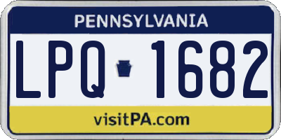 PA license plate LPQ1682