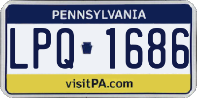PA license plate LPQ1686