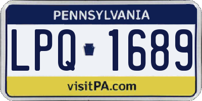 PA license plate LPQ1689