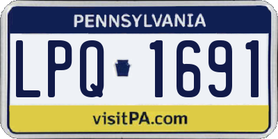 PA license plate LPQ1691