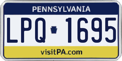 PA license plate LPQ1695