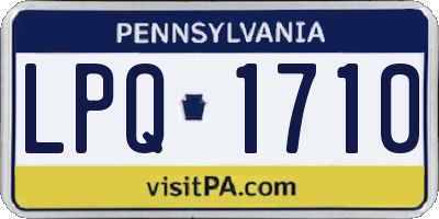 PA license plate LPQ1710