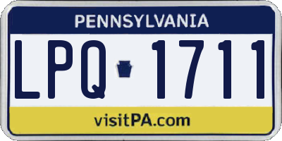 PA license plate LPQ1711
