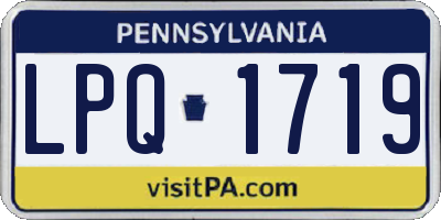 PA license plate LPQ1719