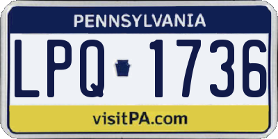 PA license plate LPQ1736