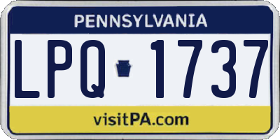 PA license plate LPQ1737