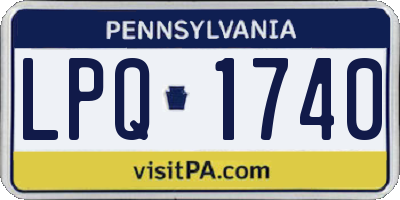 PA license plate LPQ1740