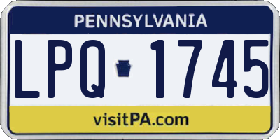 PA license plate LPQ1745