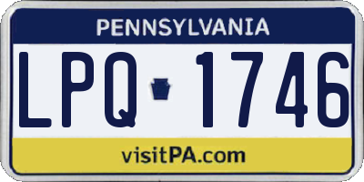 PA license plate LPQ1746