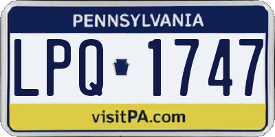 PA license plate LPQ1747