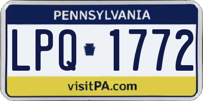 PA license plate LPQ1772