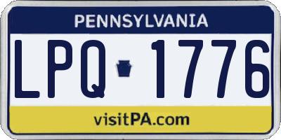 PA license plate LPQ1776