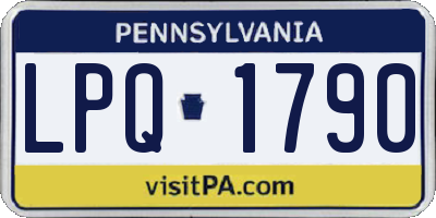 PA license plate LPQ1790