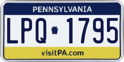 PA license plate LPQ1795