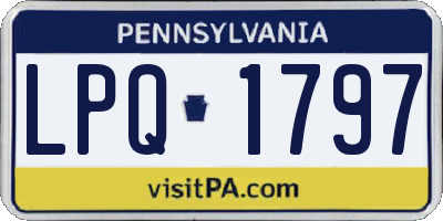PA license plate LPQ1797