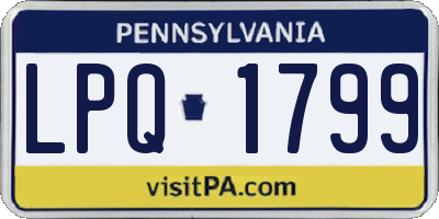 PA license plate LPQ1799