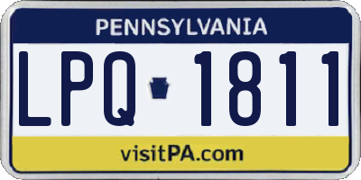 PA license plate LPQ1811
