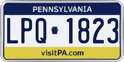 PA license plate LPQ1823