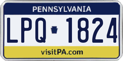 PA license plate LPQ1824