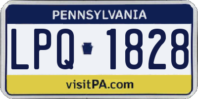 PA license plate LPQ1828