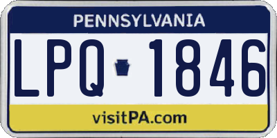 PA license plate LPQ1846
