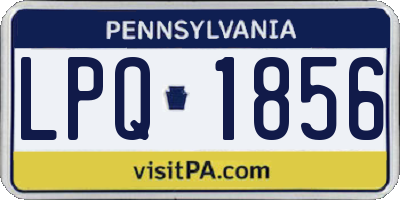 PA license plate LPQ1856