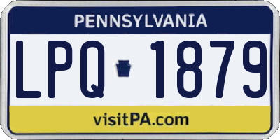 PA license plate LPQ1879