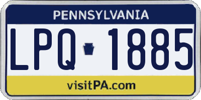 PA license plate LPQ1885