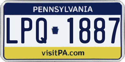 PA license plate LPQ1887