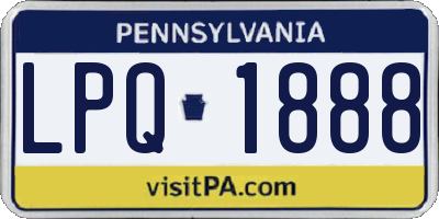 PA license plate LPQ1888