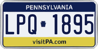 PA license plate LPQ1895