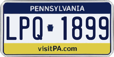 PA license plate LPQ1899