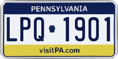 PA license plate LPQ1901