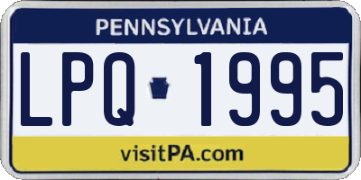 PA license plate LPQ1995