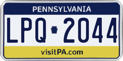 PA license plate LPQ2044