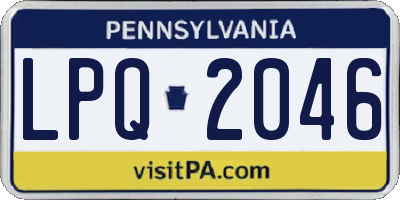 PA license plate LPQ2046