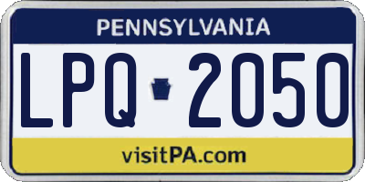 PA license plate LPQ2050