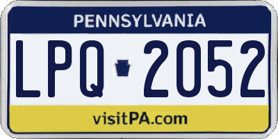 PA license plate LPQ2052