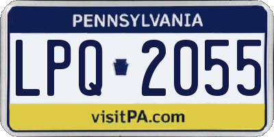 PA license plate LPQ2055