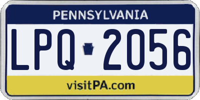 PA license plate LPQ2056