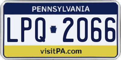 PA license plate LPQ2066