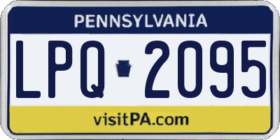 PA license plate LPQ2095