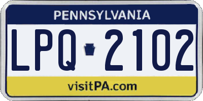 PA license plate LPQ2102