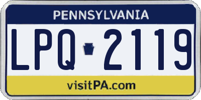 PA license plate LPQ2119