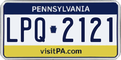 PA license plate LPQ2121