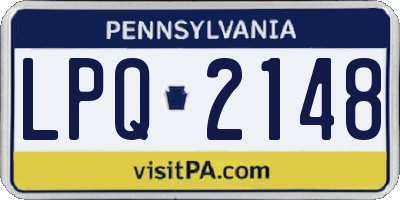 PA license plate LPQ2148