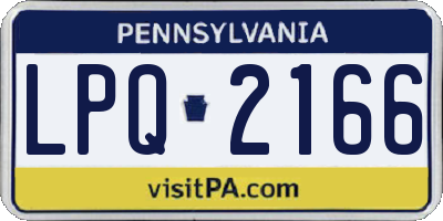 PA license plate LPQ2166