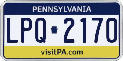 PA license plate LPQ2170