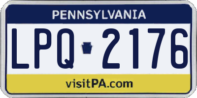 PA license plate LPQ2176