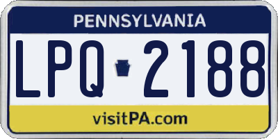 PA license plate LPQ2188